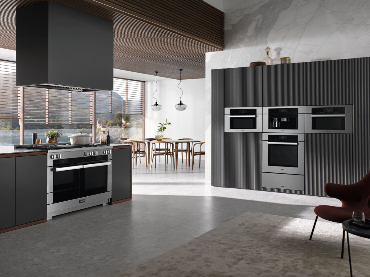 Miele range cooker sold by Krieder kitchens uk.