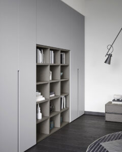Luxury minimal fitted wardrobes designed and installed by Krieder UK. Modern and elegant interior storage.
